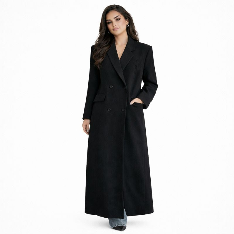 Long Blazer Coat - Black